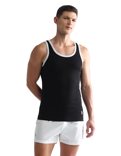 Image of U.S. Polo ASSN. Men's PV002 Cotton Stretch Anti Bacterial Premium Vest