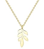 Eigenschaften: Vergoldete Kette mit blätterförmigem Anhänger. Die Kette kann auch mit anderen Ketten kombiniert werden für einen eleganten Layer-Look.