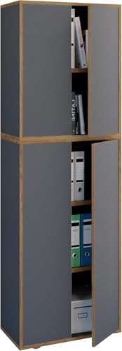 VCM Holz Büroschrank Ordner Aktenschrank Büromöbel Schrank...