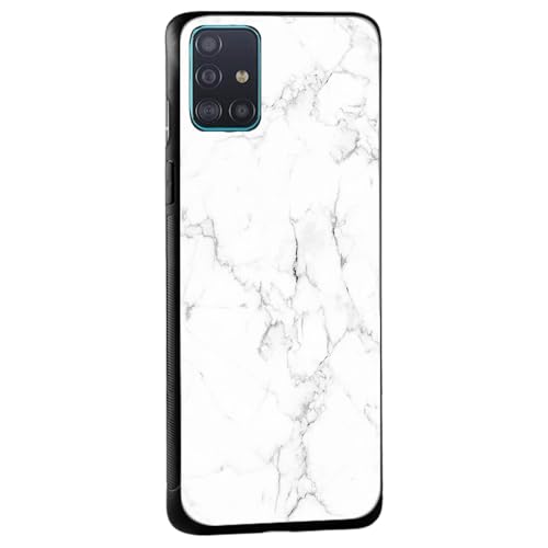 Image of COLORflow Back Cover Compatible with Samsung Galaxy A71 | White Marble | Shockproof TPU Bumper Cover with Camera Protection Back Cover Compatible with Samsung Galaxy A71
