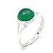 Produktbild Ring Silber 925 Sterlingsilber Grüner Onyx grün Stein (Nr: MRI 140), Ringgröße:58 mm/Ø 18.5 mm