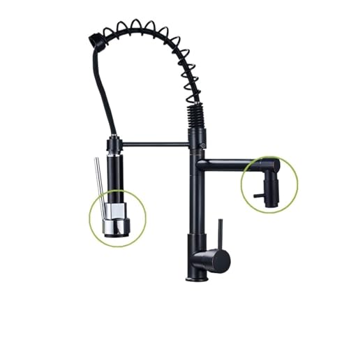 Robinet de salle de bain en laiton bronze noir élégant avec douchette extractible