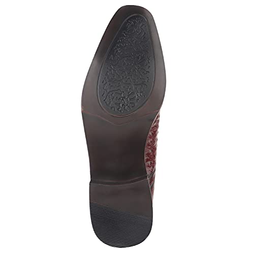 Image of LIBERTYZENO Mens Brogue & Plain Genuine Leather Animal Print Lace Up Oxford Dress Shoes for Easter Gift