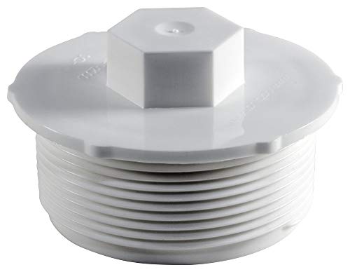 Caplugs NPT-2500 NPT Series – Plastic Plug for NPT Fitting, 50 Pack, White HD-PE, Thread Size 2.5