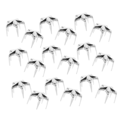 BESPORTBLE DIY Clothing Enhancer Pcs Metal Star Rivets for Nailheads Punk Rivet Claw Studs Bag Hat Decorations Silver