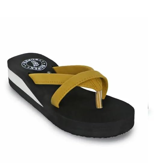 Women Wedge Sandals Summer Platform Sandals Casual Slip On Open Toe Sandals Beach Slippers Supex Multicolor Printed Flip Flop For Women (Yellow, 7) (B0D7386TZ3) Amazon Price History, Amazon Price Tracker