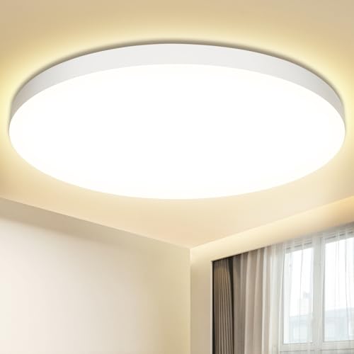 Deckenlampe LED Deckenleuchte Flach Ø28cm 24W,4000K, LED Lampen 2000LM, IP44 Wasserfest Rund Wohnzimmerlampe Decke Schlafzimmer Modern Schlicht Ultra Dünn für Badezimmer/Wohnzimmer/Balkon/Keller/Flur Deckenlampe LED Deckenleuchte Flach Ø28cm 24W,4000K, LED Lampen 2000LM, IP44 Wasserfest Rund Wohnzimmerlampe Decke Schlafzimmer Modern Schlicht Ultra Dünn für Badezimmer/Wohnzimmer/Balkon/Keller/Flur