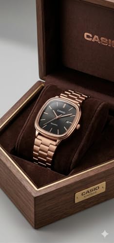 Image of CASIOO Vintage Analog Watch for Girls | Classic Retro Design Wrist Watch | Stylish Leather Strap Watch for Teens & Women | Elegant Casual | Watch for Girls