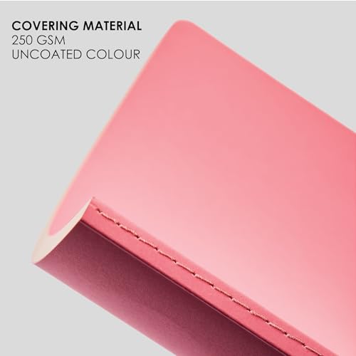 Image of myPAPERCLIP NeoBasic A5 Ruled Notebook | 192 Pages, 80 GSM, 250 GSM Soft Cover, A5 (5.83 x 8.27 in) | Pink