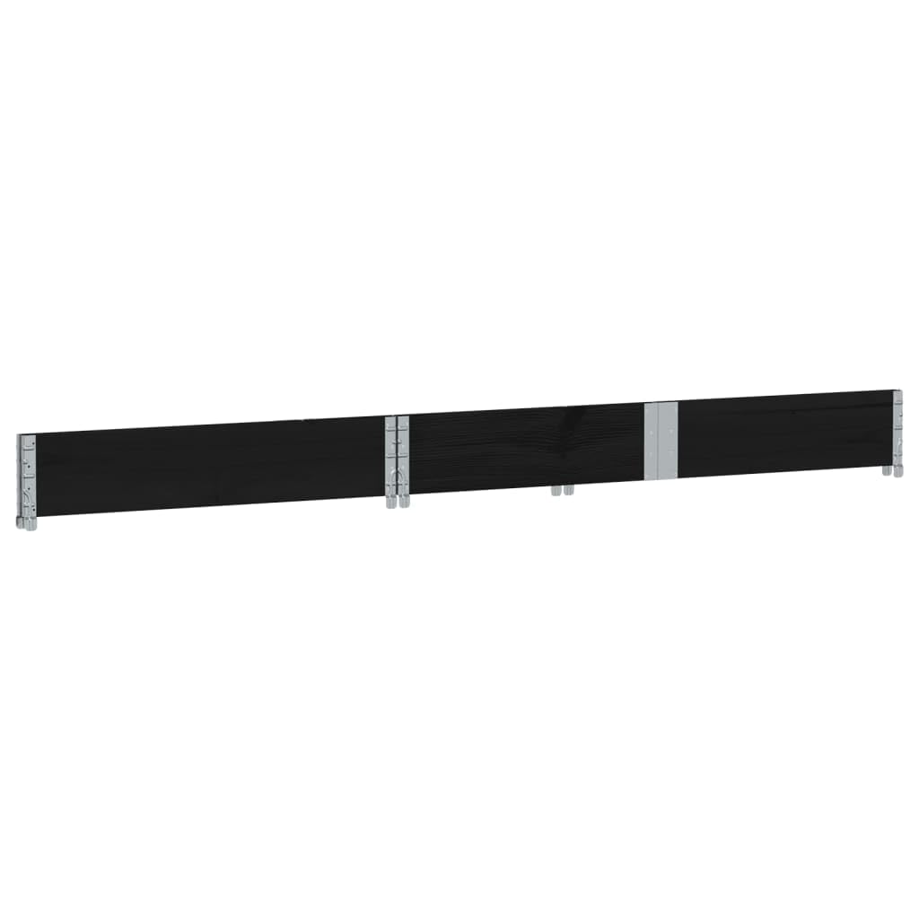 Macetero negro de madera maciza de pino 150 x 100 cm, plegable y apilable, resistente a la intemperie, para balcón, terraza, jardín, ideal para verduras, hierbas y flores