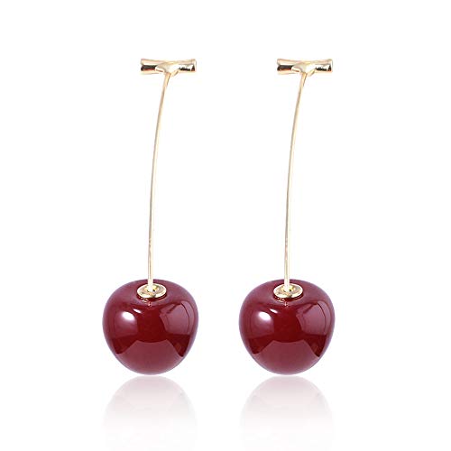 Cherry Earrings – Kakyoin Drop Earrings – Best Gifts For Women and Girls (Dark red)