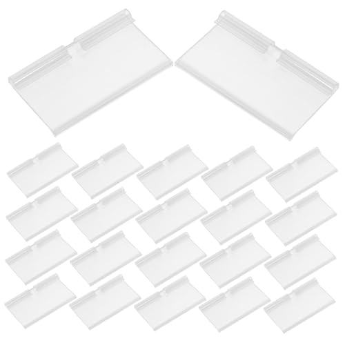 Homoyoyo Supermarket Shelf Display Rack 50pcs Plastic Tag Signs Tag Holder Clip for Retail Environments