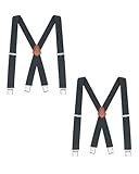 Buyless Fashion 2 Pack Suspenders for Men - 48