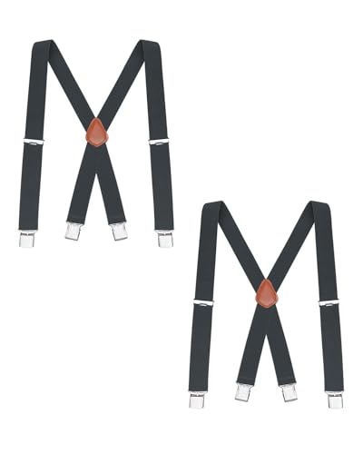 Buyless Fashion 2 Pack Suspenders for Men - 48