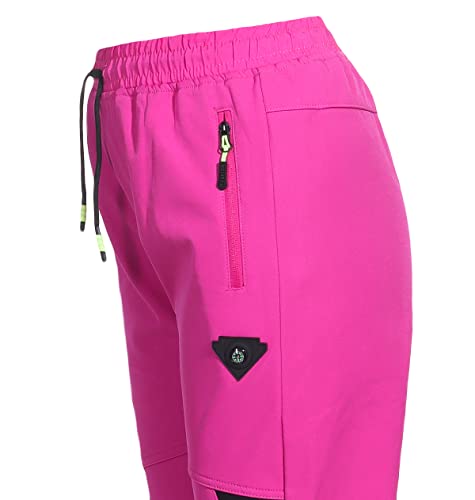 ZARMEXX Kinder Thermohose Jungen Mädchen Outdoor Trekking Herbst Winter Schneehose Skihose Wanderhose (pink, 152)