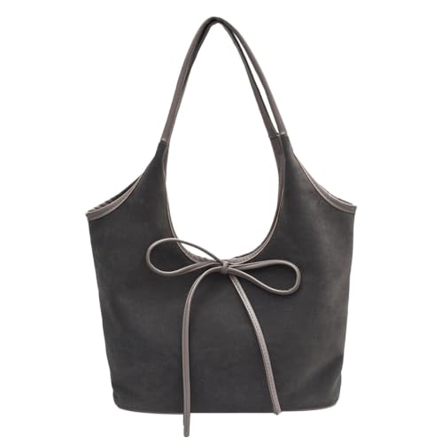 Sac à bandoulière avec nœud chic et grand format fourre-tout