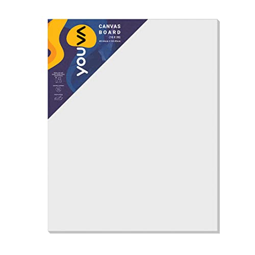 Image of Navneet Youva, Primed Canvas Board Pack of 3 for Acrylic and Oil Colour Painting, 10x12 inch & Primed Canvas Board 16x20 inch & Primed Canvas Board 12x16 inch