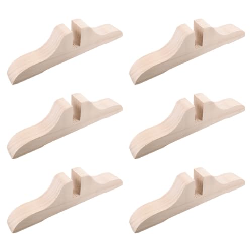 FIXOSHEE Soporte Divisor de Ambientes de Madera 6 Piezas Base Robusta para Biombos, Adecuado para Oficina y Hogar Instalación Sencilla