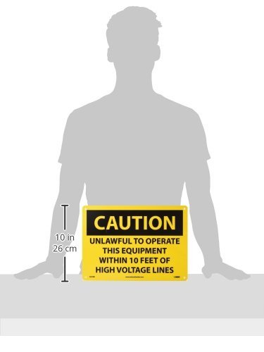 Panneau OSHA Caution de sécurité pour interdire l'usage d'engins sous haute tension