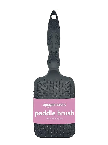 Amazon Basics Paddle Brush for Hair, Gentle Detangling