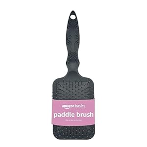 Amazon Basics Paddle Brush for Hair, Gentle Detangling