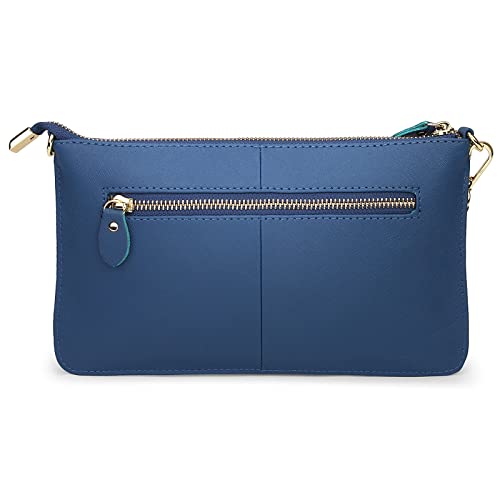 Image of Uromee Genuine Leather Wristlet Wallet Clutch Purses with Detachable Chain