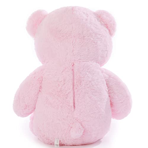 Poutmac Big Teddy Bear 4Ft Giant Pink Soft Stuffed Animals Cute Plush Toy For Girlfriend Women Kids For Valentine's Christmas Birthday #TOP6