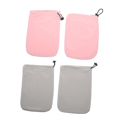 Healeved Paraffin Wax for Hands Insulated Mitts for Moisturizing Cloth Paraffin Mitts 2 Pairs Pink Grey
