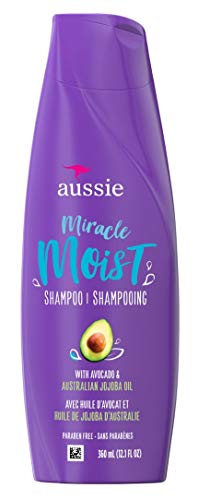 Aussie Miracle Moist Shampoo 12.1 Ounce With Avocado & Jojoba Oil (360ml) (3 Pack)