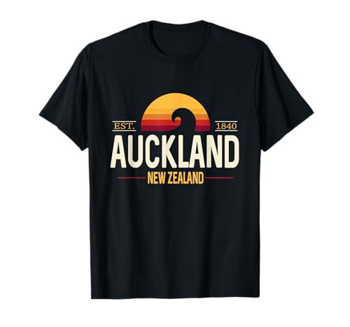 Auckland Nuova Zelanda | Auckland NZ Retro Wave Maglietta