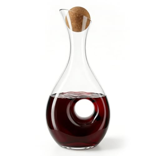 Vessyn Carafe à vin avec bouchon, 1,2 L, sans plomb,...