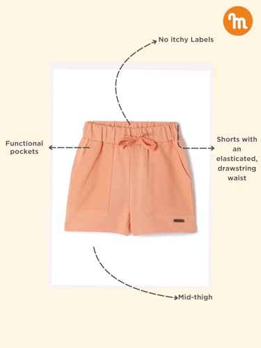 Image of Milou Girls 100% Cotton Stripes Allover Print Biowash Shorts | Soft & Breathable, Safe Dyes, Label-Free Comfort