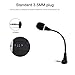 Alishaday Mini Microphone Mini Notebook Mic 3.5 mm Socket Notebook Microphone, Compatible for PC Laptop Notebook (1 Piece/Black)