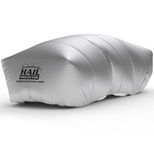 Hail Protector Car Cover Inflatable Hail Proof Shield for SUV Truck & Van Portable Protection Against Any Size Hailstones Complete System - SUV2 (Silver)