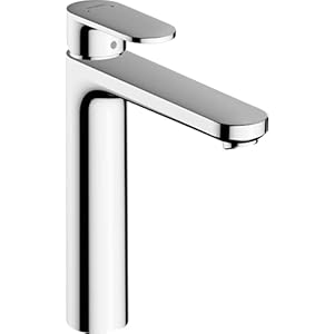 hansgrohe Waschtischarmatur Vernis Blend, Wasserhahn Bad mit Auslauf Höhe 190 mm, mit Zugstange, Badarmatur wassersparend, Chrom