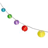 Die Distanz zwischen den Lampions beträgt ca. 25 cm | Perfekt für Garten, Terrasse und Balkon geeignet