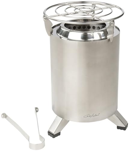 Carlo Milano Campingkocher: Raucharme Outdoor-Tisch- & Boden-Feuerstelle,...