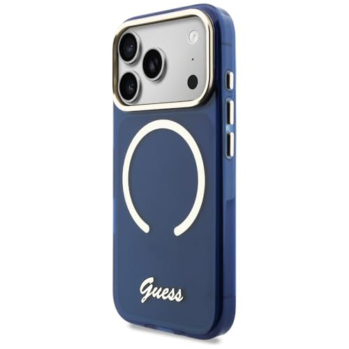 Coque iPhone 17 Pro MagSafe Guess bleu antichoc premium - 2