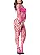 Aucute Sexy Dessous Damen für Sex Bodystockings Ouvert Netz Bodys Reizwäsche Fischnetz Nachtwäsche Rosarot