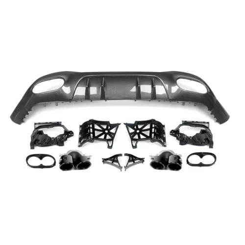 Difusor trasero aspecto carbono para Benz Clase A W177 con salidas de escape Look AMG A45s
