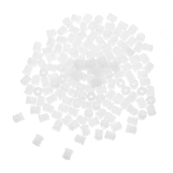 Uxcell 100Pcs M4 X 8mm Plastic Hinge Dowel Inserts With Screws - Furniture Repair Nuts For Cabinet Door Hinges, White