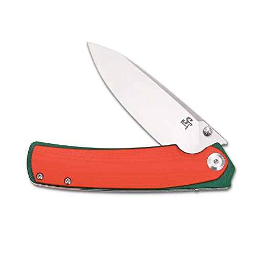 Sitivien St127 Folding Knife,D2 Blade, G10 Handle,Ball Bearings Pivot, Flipper Opening Knife With Reversible Deep Carry Clip For Outdoor Edc Tool Knife(Red) #TOP4