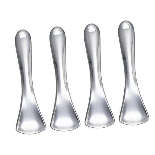 FRCOLOR Cosmetic Spatula Set 4 Pcs Mini Eye Cream Scoops Spoon for Mask Women Beauty Spoons Durable and Easy to Store