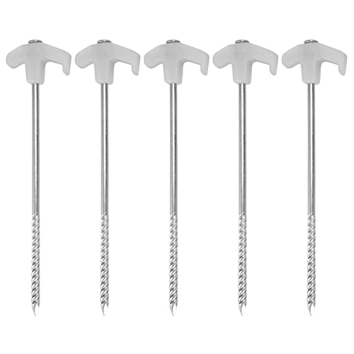 INTCHE 5 Piezas Al Aire Libre Cámping Luminoso Clavo De Carpa Fluorescente 25 Cm Clavo De Cuerda De Viento Pabellón Clavo De Acero Accesorios De La Tienda