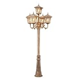 Outdoor Landschaftsbeleuchtung mit fünfköpfigem Blumendesign, wasserdicht, rostfrei, hoher Mast für Gärten, Villen und Gemeinschaftsstraßen