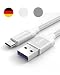 Produktbild TUPower K01 USB C Kabel 1m kompatibel mit Samsung Galaxy A52 A42A72 A20s S21 S20+ S10 S9 Plus A71 A51 Xiaomi Redmi Note 7 8 9 10 Pro Type C Ladekabel QuickCharge