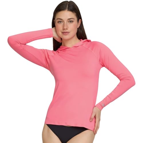 Champion Women's Hooded Rash Guard, Long Sleeve Sun Hoodie UPF 50+ Shirt, - image 1