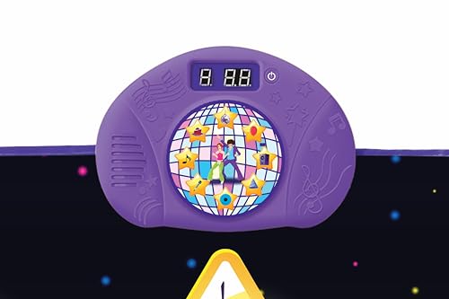 LEXIBOOK, Electronic Dance Floor Mat, Illuminated Keys, Built-in Speaker, Purple/Yellow, DM10, Purple / Yellow - Image 2