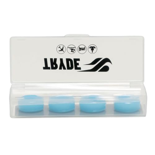 TRYDE Protetor Auricular Silicone Tampão Azul Dormir Nadar