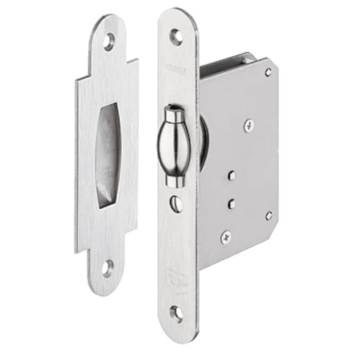 cyclingcolors 1x Serrure Porte Va et Vient non Verrouillable Têtière Longueur 160mm Largeur 24mm pour Porte Battante en Bois, acier laqué